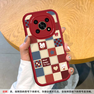 Red Rabbit Year Plaid Soft Silicone Phone Case for Huawei Honor X30 Full Cover 30Pro 30i 30Plus V30 Youthful Cartoon High-End Feel
