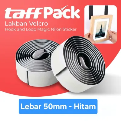 Sepasang Perekat Hook and Loop Sticker Tape Lakban Stiker Nylon