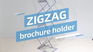 ชั้นวางนิตยสารพับได้ ชั้นวางโบรชัวร์พับได้สวยงามสำหรับจัดนิทรรศการ, สำนักงาน, ร้านค้าปลีก
