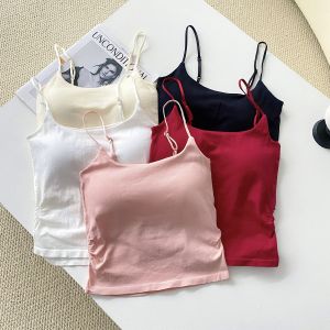 เสื้อกั๊กสลิงดีไซน์หวานเผ็ดขนาดพลัสสําหรับผู้หญิงที่มีแผ่นรองหน้าอกสวมใส่ด้านนอกสลิมฟิตเสื้อผ้าฤดูร้อนด้านหลังที่สวยงาม