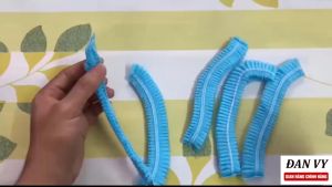 Mũ chùm đầu y tế nón con sâu chùm đầu mũ y tế màu xanh gói 100 cái