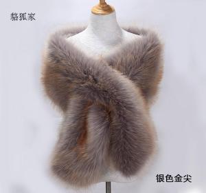 Imitation Fox Fur Bridal Shawl Winter Long Fur Bridesmaid Evening Dress Thickening plus Size Cape Scarf Scarf Female White
