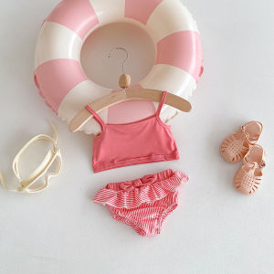 Baby Swimming Suit Infant Bodysuit Two-Piece Summer Swimming Two-Year-Old Girl Bikini Water Play A-Class Polyester Fiber