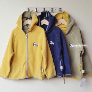 Double-sided fleece hooded jacket เสื้อกันหนาวแบบมีหมวกฮู้ดสําหรับเด็กชาย-เด็กหญิง