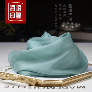 Summer Womens Silk Scarf Long Air Conditioned Pure Color UV Protection Neck Cover Grey Scarf Korean Style Decorative Accessory