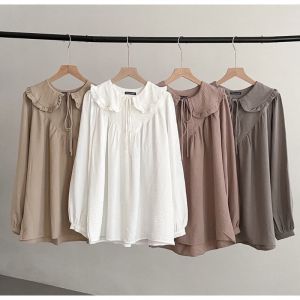 LAVITA BLOUSE CRINCLE AIRFLOW PREMIUM / ATASAN BAJU WANITA CASUAL OOTD KULIAH / KEMEJA CRINCLE POLOS / OUTFIT OOTD CASUAL