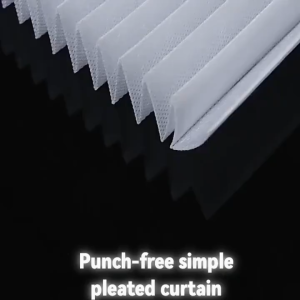 Self-Adhesive Pleated Blinds Half Blackout Bathroom Windows Curtains Shades For Coffee/Office Window Door