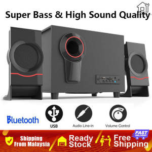 【Shipping From Malaysia】 Super Bass 2.1 Bluetooth USB Speaker Stereo Audio Speakers for PC Laptop Home Audio Speake Bluetooth 蓝牙音响