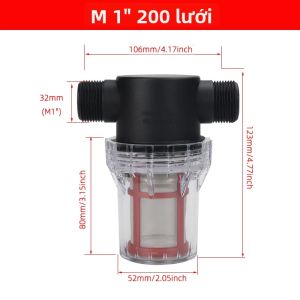 Thép Không Gỉ 304 200 Lưới Máy Bơm Nước Bộ Lọc Trước Màn Hình Lọc Ống Ren Nam 1/2 3/4 1 Cho Đầu Nối Nước Trong Vườn