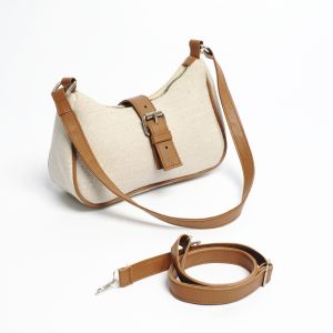 Welldone store  Tas selempang wanita Premium tas jinjing terbaru 2025  bahan kanvas tebal foto realpict Cewek Hitam Kulit Slingbag