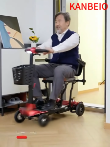 {SG} Folding elderly travel electric four wheeled vehicle 10AH lithium battery portable electric wheelchair