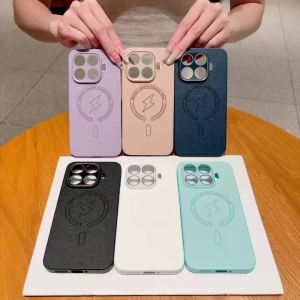 szhaiyu | Luxury Frosted PU Leather for Magsafe Magnetic Phone Case for Xiaomi 17T 17TPro Shockproof Protective Cover for Xiaomi 17T Shell
