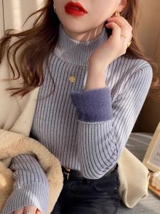 HUOLISI | Extra Thick Warm Womens Sweater 2026 New Half Turtleneck One Piece Fleece Underwear