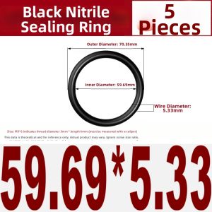 qd | Nitrile Heat Resistant O-Rings 5.33mm Cord Diameter