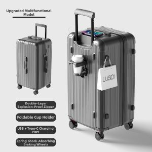 Lockable Expandable Trolley Suitcase 20inch