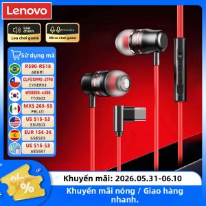 Lenovo | Tai Nghe Nhét Tai Có Dây Lenovo YF38 Có Mic Điều Khiển Bằng Dây Type-C/35mm Dành Cho Máy Tính Xách Tay Máy Tính Bảng Điện Thoại - Âm Thanh Sống Động
