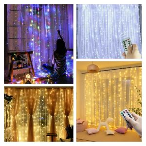 LED Curtain String Lights USB Powered Fairy Light Garden Wedding Christmas Lamp Party Indoor Outdoor Decoration