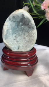 🆕高品✅蓝晶石龙蛋 内凹细沙🆓底座 kyanite raw dragon egg style🥚  🉐结缘价: RM338✅ 🛒双喜直购🛒 西马包邮🆓  🆕高品✅蓝晶石龙蛋 内凹细沙🆓底座