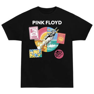 Sanrio | Rock Band Pink Floyd 2026 Mens 100%Cotton Y2k Album Graphic Hiphop Shirt Suitable for Both Men and Women Summer Printed Tshirt