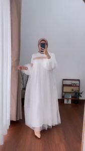 Sayidah Tile Dress/Dress Pesta Tile/Dress Maternity Brukat Ld 110/Dress Lamaran/Dress Pesta Casual