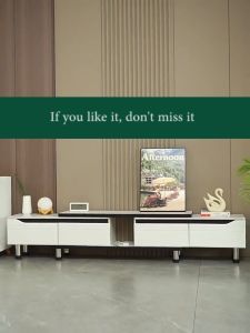 ✨MosasaM+Tv Cabinet✨Scalable Marble Tv Cabinet Modern Minimalist Living Room Storage Cabinet Space Saving Tv Stand 160-220cm