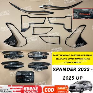 Paket Xpander 2022 2024 2025 Garnish Alis Depan Belakang Outer Handle Tank Cover Carbon Glossy