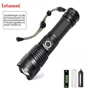 ไฟฉาย EDC แบบชาร์จซ้ำได้ ซูมได้ กันน้ำระดับ IPX5 ผลิตจากอลูมิเนียมอัลลอยด์ ไฟฉาย LED 5 โหมด สำหรับตั้งแคมป์ เดินป่า และไฟฉุกเฉิน