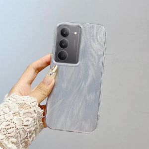 EUCAGR For Xiaomi Redmi 15 Phone Case Redmi 15 4G Case Xiaomi Redmi15 5G Anti fall Luxury Laser Silver Gradient hard Cover
