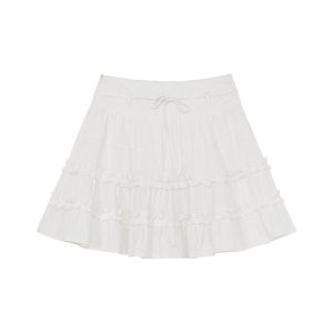 NIHAOKANONG | Chân Váy Mini Mùa Hè Cao Waist Double Ruffle