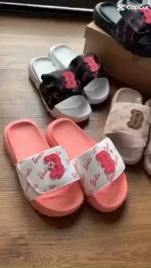 Dép chữ B họa tiết barbieDép Barbie Angel Nam Nữ quai ngang dán xé dễ thương xinh xỉu đế cao 4 phân hỗ trợ đổi size-richsg