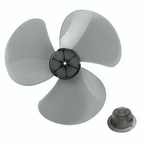 14Inch 3 Leaves Plastic Fan Blade Electric Fan Accessories Household Standing Pedestal Fan Blade Table Fanner With Nut Cover