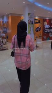Kemeja Flanel PINK Premium Quality Kemeja Flanel Wanita Kemeja Flanel Pria