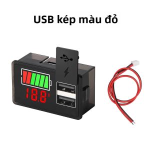 Aideepen | Đèn Báo Điện Áp USB + Type-C Cho Pin Lithium Acid Lithium Iron Pin DC 8-30V Đồng Hồ Hiển Thị Điện Với Chức Năng Ghi Dữ Liệu