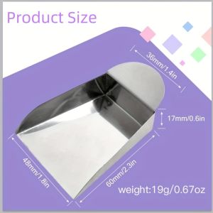 Mini Stainless Steel Jewelry Scoop Shovel with Plate Handle Gemstone Sorting Tool Diamond Bead Collection Scoop Accessories