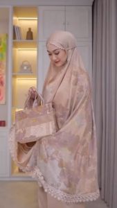 Mukena Dewasa Jumbo Silky Premium Renda Mewah Terbaru 2 in 1 Travel Aqsadaily Muslim