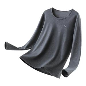 Miiow | Thickened Fleece Thermal Underwear Set For Men Warmth Retention Long Sleeve Mid Neck Pure Color Polyester Fiber Base Layer Suit