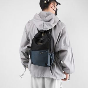 2023 New Mens Small Backpack Outdoor Leisure Travel Bag Lightweight and Trendy Backpack Mens Bag