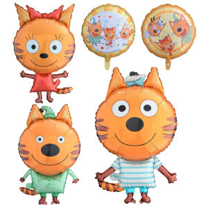 Takara Tomy | New Kid e Cats Balloons Birthday Party Decoration Cookie Candy Pudding Aluminum Film Balloon Round Ball Children Party Supplies
