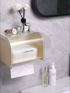 ⭐SG STOCKS⭐Toilet Paper Holder/ No Drill Wall Bathroom Tissue Holder/ Waterproof Tissue Holder/ Paper Dispenser