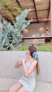 สมาธิผ้าสมาธิ SATIN X ZERO ยางรัดผม ผ้าซาตินเกรดพร้อมโบว์ผูก Espresso) ไม่ลีบ ไม่กินผม ไม่หนัก ผ้านุ่มเบาสบายหัว