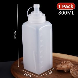 Commercial Thickened Wide Mouth Plastic Sauce Dispensing Bottle