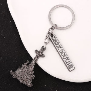 Dark Souls 3 Artorias Sword Keychains Sun Knight Shield Ornstein Sword Smough Hammer Keyring Pendant Cosplay Jewelry Gifts