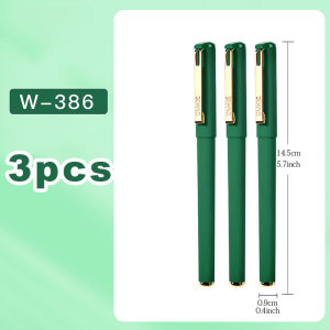 3pcs Green Ink Gel Pen 1.0mm For Writing Large Capacity Refill Office Supplies Back to Sochool Stationery
