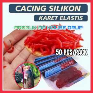 CACING SILIKON UMPAN PANCING 1 PACK ISI 50 PCS