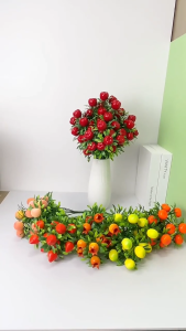 Artificial Fruit Potted Realistic Faux Flowers For Home Wedding Party Floral Arrangements