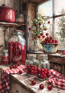 HUACAN 5D Diy Diamond Painting New 2026 Fruit Kitchen Landscape Diamond Mosaic Flower Handmade Rhinestones Picture