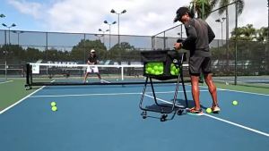 Pickleball Basket Trolley Training Drills Portable Tennis Ball Basket  Can Hold 140 Pickleballs or 175 Tennis Balls