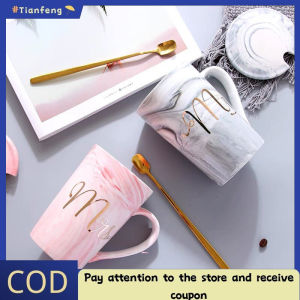 Cute creative water cup marble ceramic cup couple cup coffee wedding gift