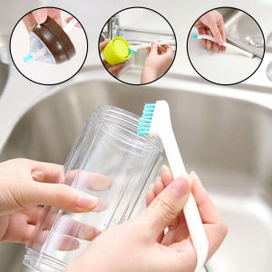 2Pcs/set Multifunction Cleaning Brush for Cup Milk Bottle Portable Flat Head Long Handle Bottle Brush Household Cleaning Tools