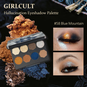 GIRLCULT | Girlcult Hallucination Eyeshadow Palette(57-59)8-ColorSilky Powder TextureFine & Minimal FalloutMatte & Shimmer Finishes